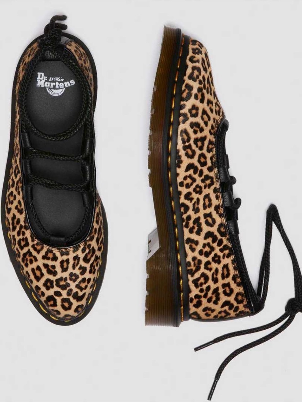 Dr. Martens Elphie II Leopard Hair-On Ballet Flats Women’s US 7 EU 38 New In Box